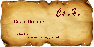 Cseh Henrik névjegykártya